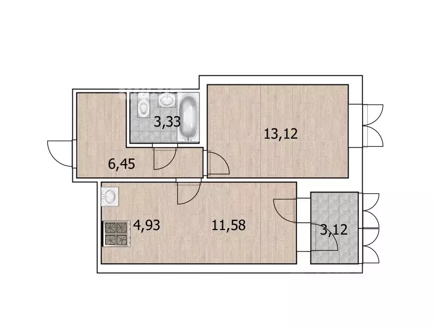 1-к кв. башкортостан, уфа ул. ахметова, 154 (41.0 м) - Фото 1