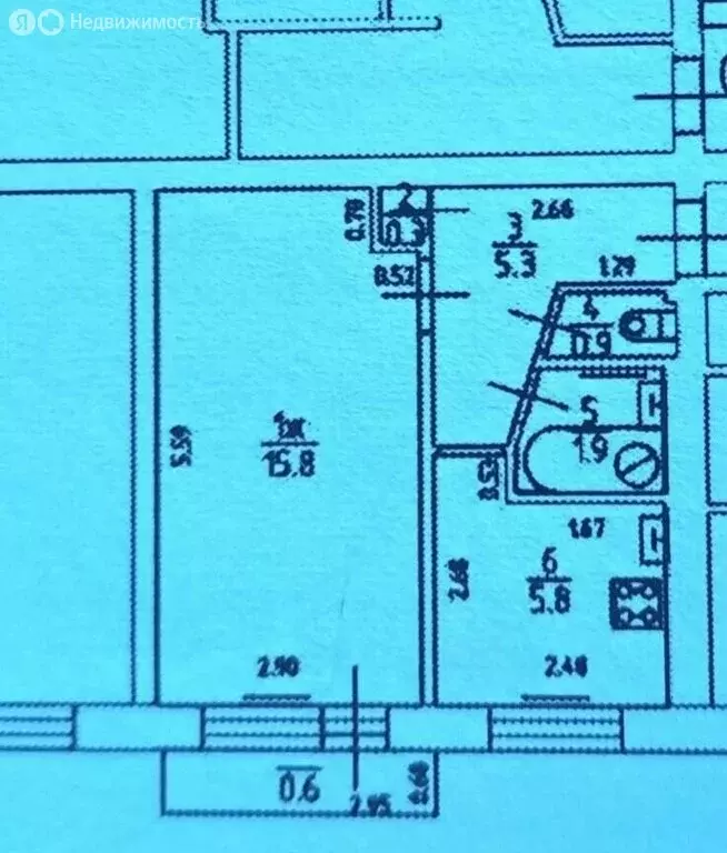 1-комнатная квартира: Калининград, Красноармейская улица, 11 (30 м) - Фото 0