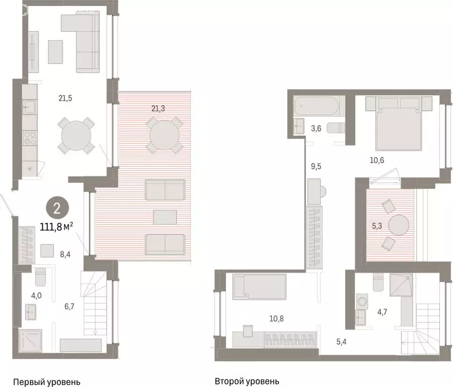 2-комнатная квартира: Тюмень, улица Муравленко, 9к1 (111.75 м) - Фото 1