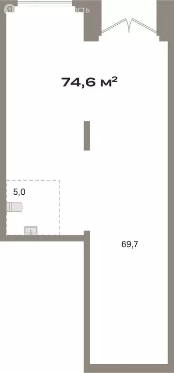 Помещение свободного назначения (74.61 м) - Фото 1