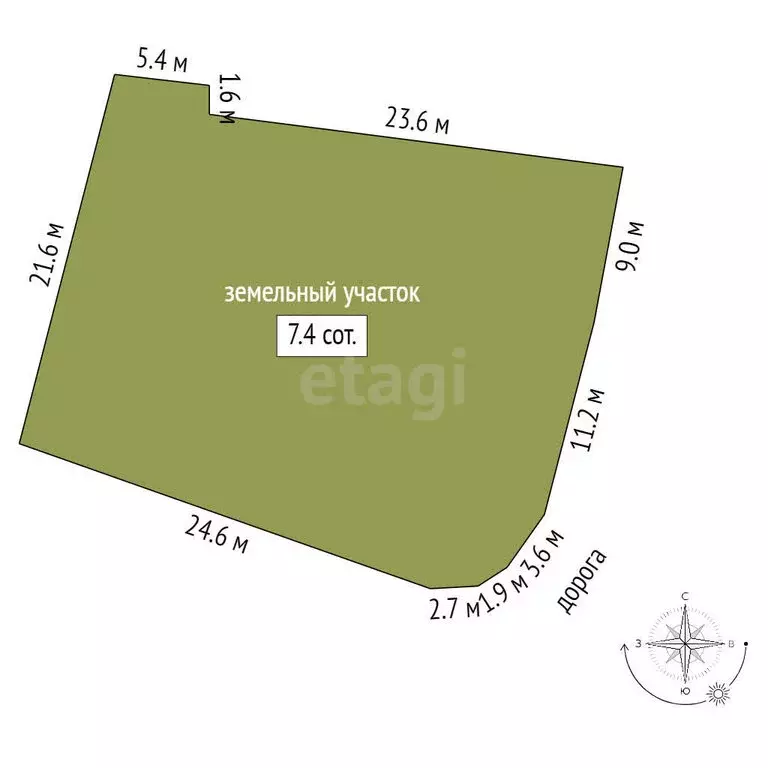 Участок в Санкт-Петербург, территория Усть-Славянка (7.4 м) - Фото 1