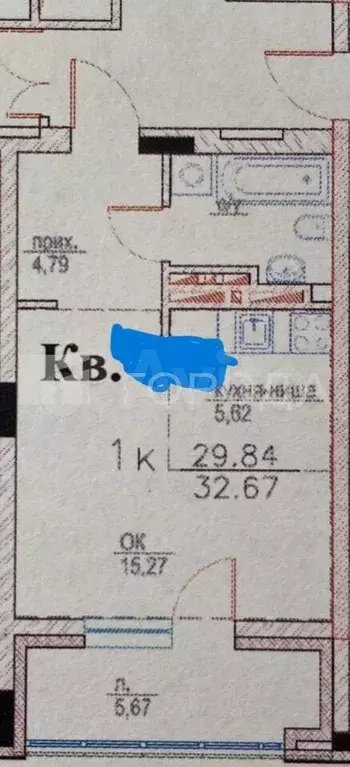 Квартира-студия, 29,8 м, 14/17 эт. - Фото 0
