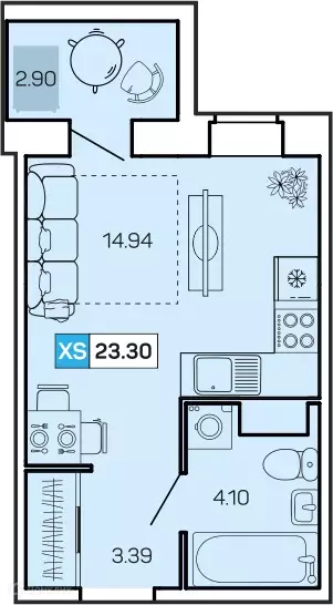 Продаётся квартира-студия, 23.3 м - Фото 0