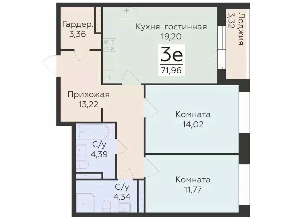 3-к кв. Воронежская область, Воронеж ул. Матросова (71.96 м) - Фото 0