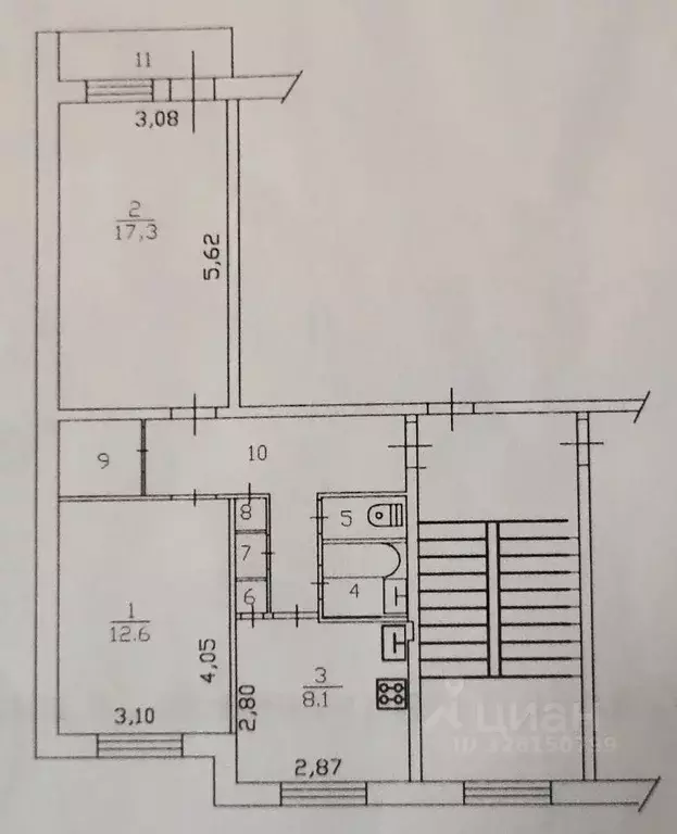 2-к кв. Ленинградская область, Всеволожск ул. Плоткина, 13к2 (53.0 м) - Фото 2