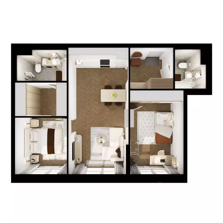 2-к кв. Москва Кавказский Бульвар 51 жилой комплекс, к3.5 (64.0 м) - Фото 2