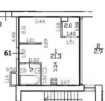 Студия Санкт-Петербург Придорожная аллея, 19 (24.2 м) - Фото 2