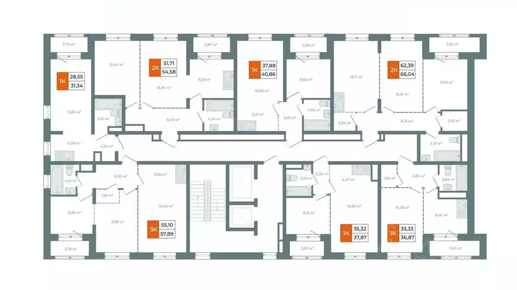 2-к кв. Иркутская область, Иркутск ул. Березовая Роща, 13Б (53.15 м) - Фото 2