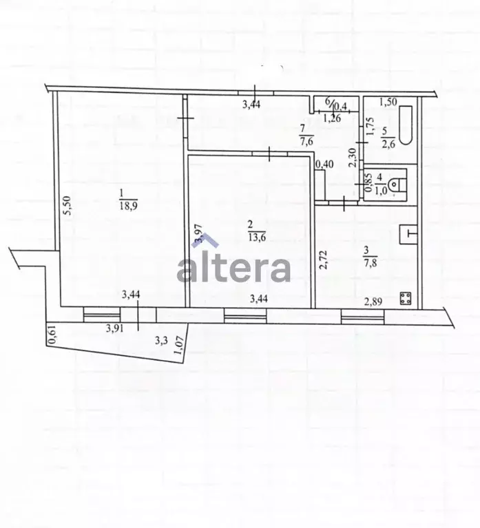 2-к кв. Татарстан, Казань ул. Юлиуса Фучика, 30 (51.9 м) - Фото 1