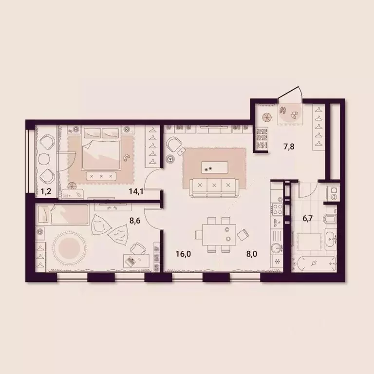 2-к кв. Приморский край, Артем ул. Куйбышева, 11А (65.75 м) - Фото 1