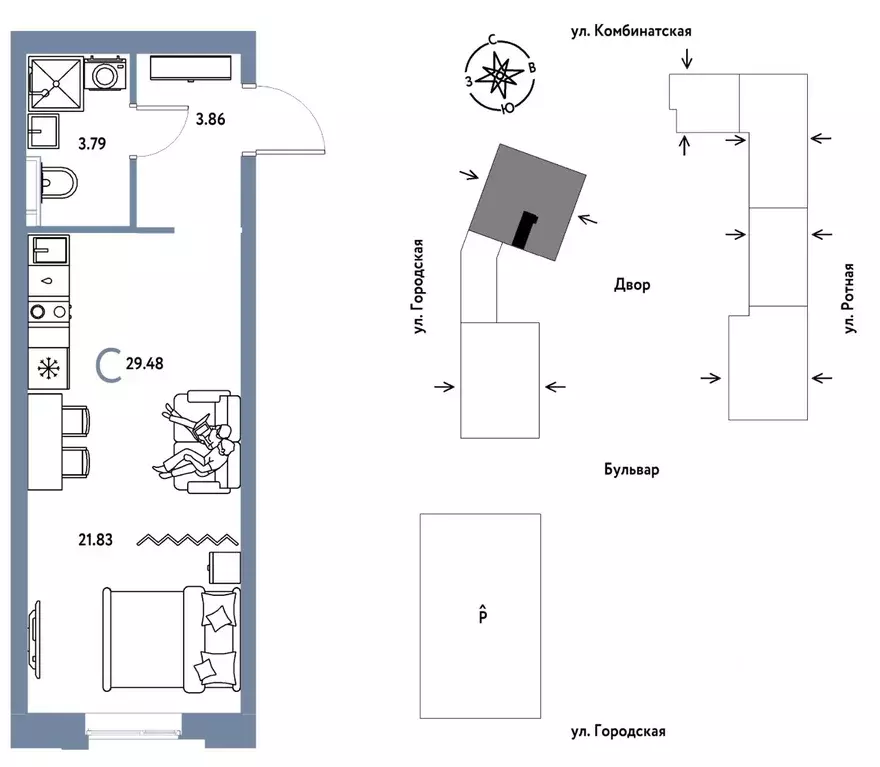Студия Свердловская область, Екатеринбург муниципальное образование, ... - Фото 0