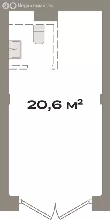 Помещение свободного назначения (20.6 м) - Фото 1