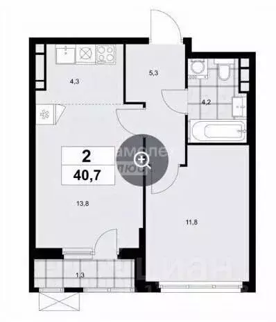 2-к кв. Москва ул. Братьев Гранат, 8 (40.7 м) - Фото 2