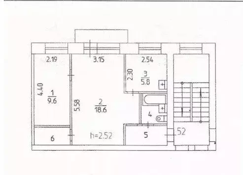 2-комнатная квартира: Пермь, Мензелинская улица, 9 (42.6 м) - Фото 1