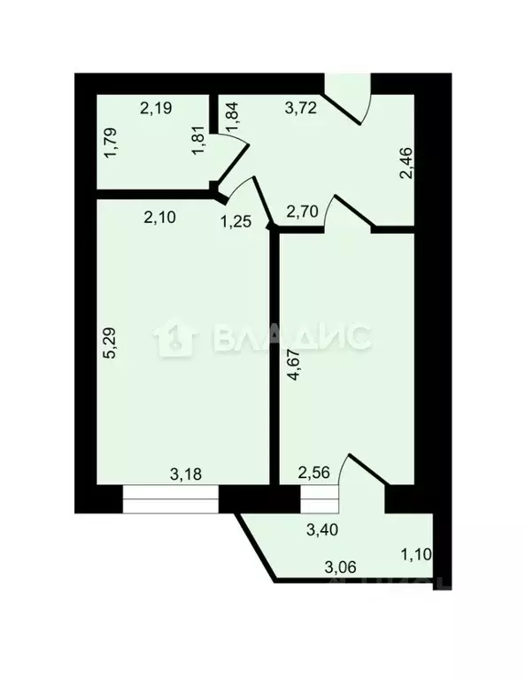 1-к кв. Тамбовская область, Тамбов Интернациональная ул., 69Ак1 (41.1 ... - Фото 1