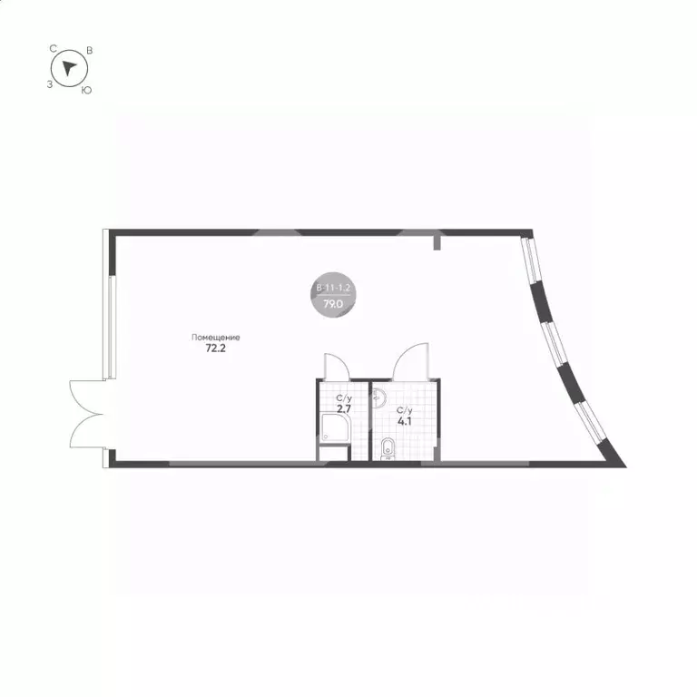 Помещение свободного назначения в Москва ул. Петра Кончаловского, 5 ... - Фото 2