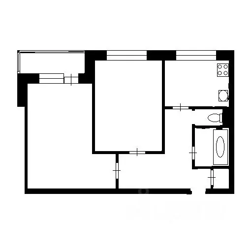 2-к кв. санкт-петербург ул. дыбенко, 12к1 (52.0 м) - Фото 1