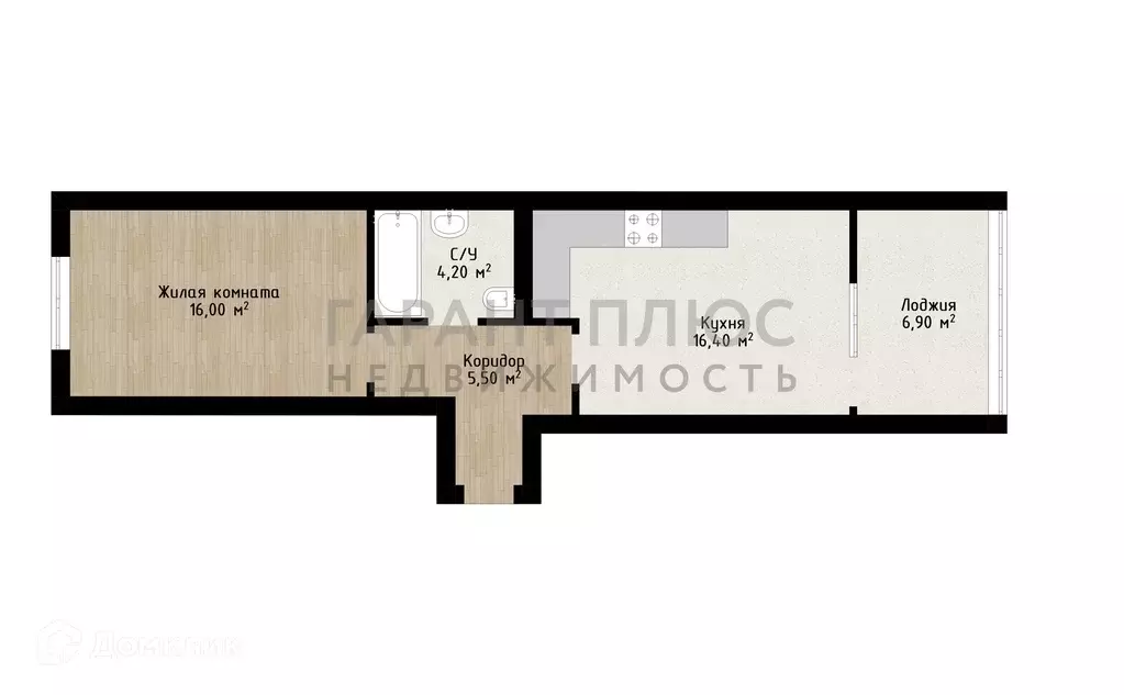 Продаётся 1-к квартира, 49 м - Фото 1
