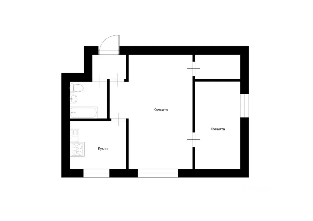 2-к кв. Башкортостан, Стерлитамак ул. Худайбердина, 111 (44.2 м) - Фото 1