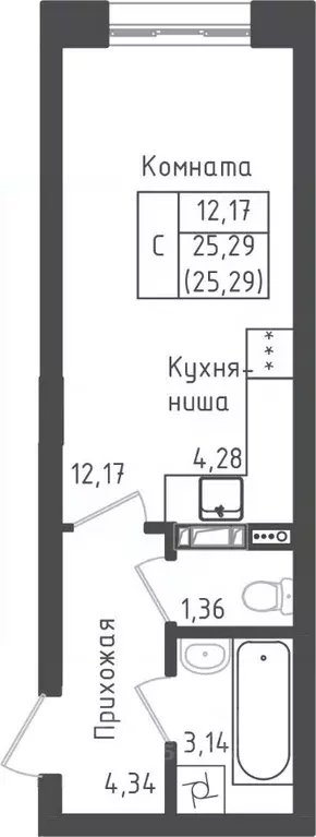 Студия Московская область, Дмитровский городской округ, д. Рыбаки ... - Фото 0