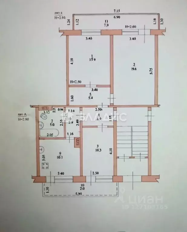 3-к кв. Краснодарский край, Ейск Красная ул., 66/4 (80.5 м) - Фото 2