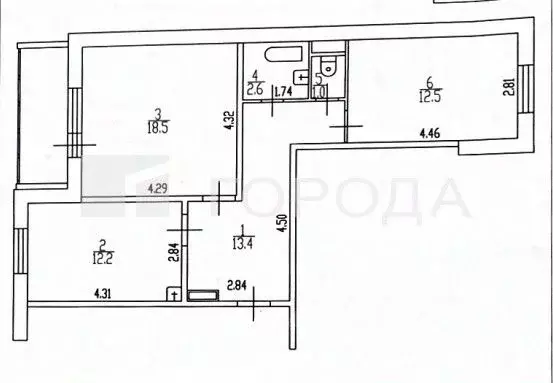 2-к кв. Алтайский край, Барнаул ул. Германа Титова, 46Б (60.2 м) - Фото 1