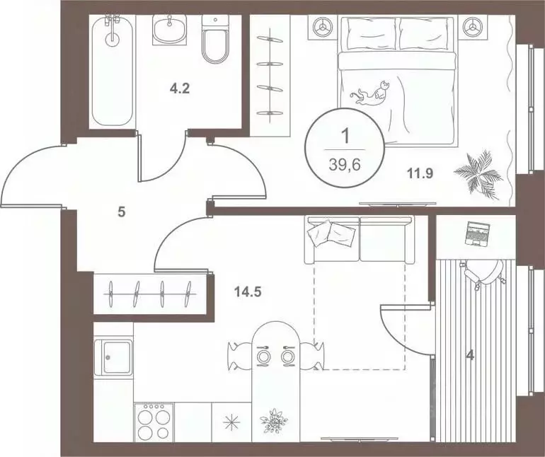 1-к кв. Пензенская область, Пенза Арбеково жилрайон, Дальнее Арбеково ... - Фото 2