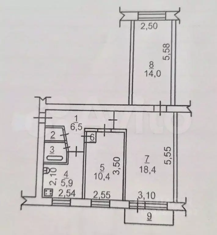 3-к кв. Ростовская область, Аксай ул. Платова, 6 (60.0 м) - Фото 2