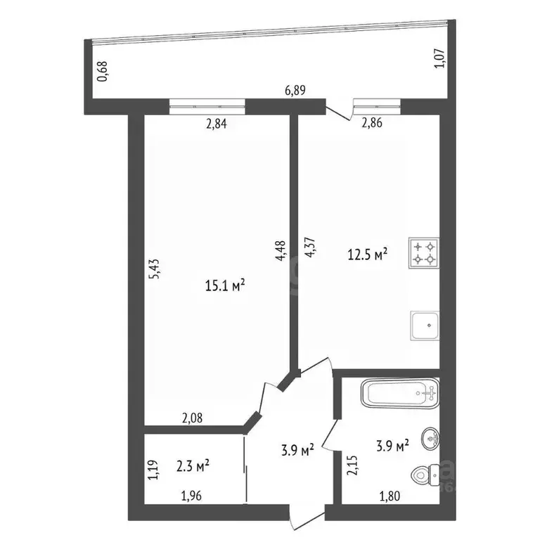1-к кв. Амурская область, Благовещенск ул. Лазо, 55 (39.5 м) - Фото 1