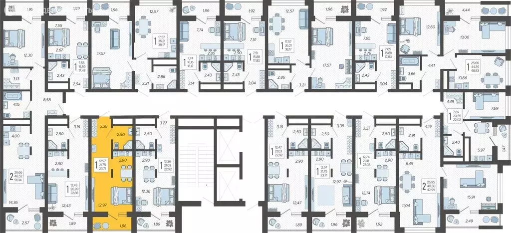Квартира-студия: Сочи, микрорайон Бытха, Ясногорская улица, 16/2к8 ... - Фото 2