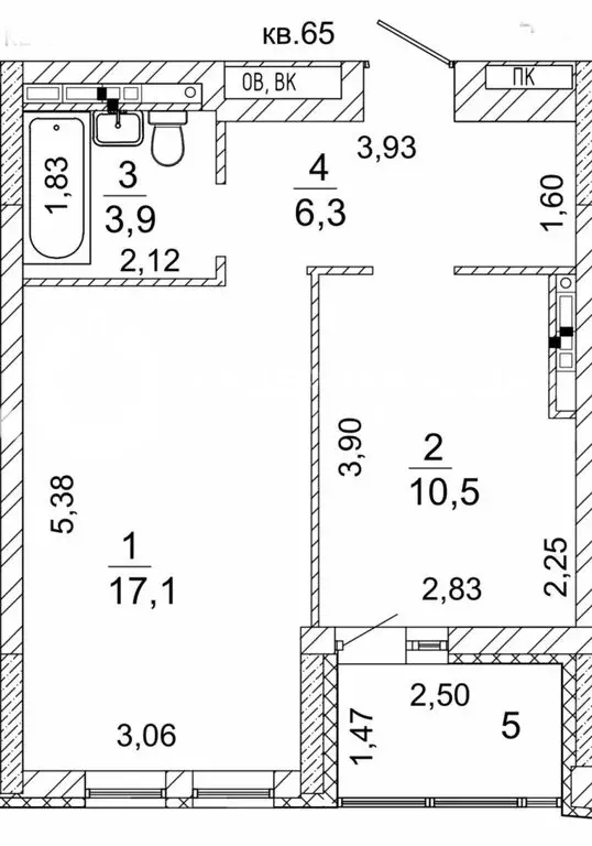 1-комнатная квартира: Нижний Тагил, улица Удовенко, 2 (37.8 м) - Фото 0