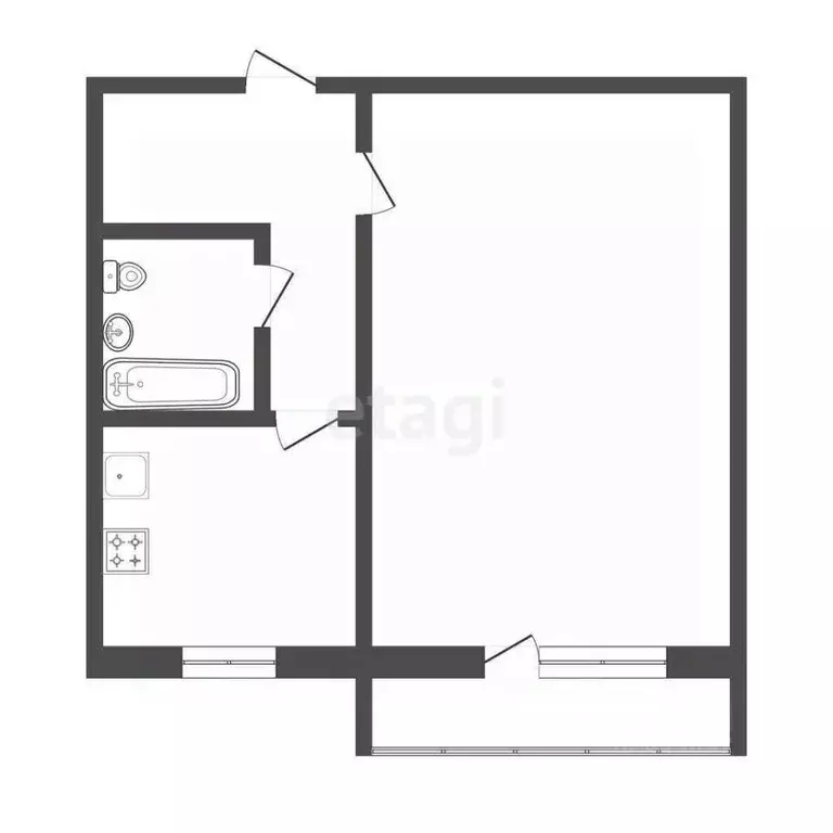 1-к кв. Смоленская область, Смоленск ул. Рыленкова, 21 (30.5 м) - Фото 0