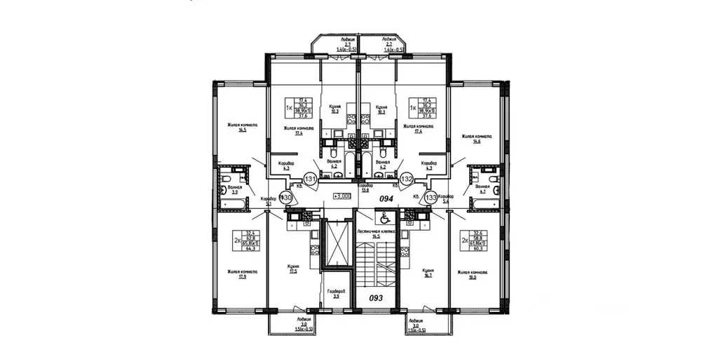 2-к кв. Калининградская область, Калининград ул. 1-я Большая окружная ... - Фото 1