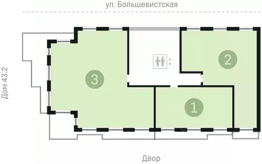 3-к кв. Новосибирская область, Новосибирск Большевистская ул., 88 ... - Фото 1