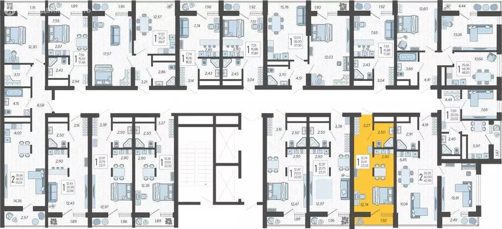 Квартира-студия: Сочи, микрорайон Бытха, Ясногорская улица, 16/2к8 ... - Фото 2