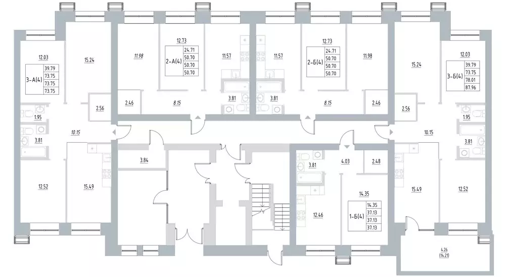 3-к кв. Пермский край, Пермь Рионская ул., 4А (78.01 м) - Фото 2