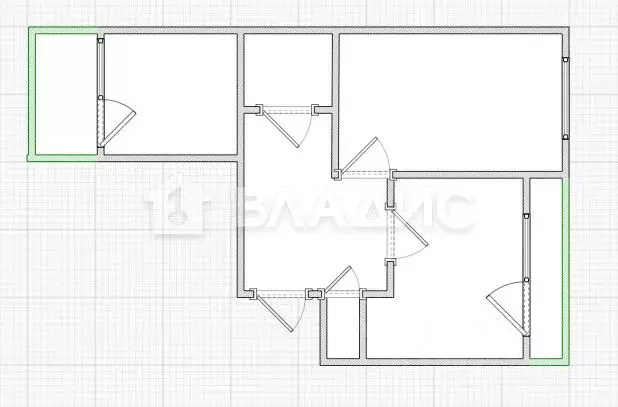 2-к кв. Пензенская область, Каменка ул. Белинская, 1 (61.6 м) - Фото 2