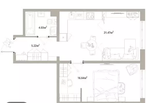 1-комнатная квартира: городской посёлок Новоселье, Центральная улица, ... - Фото 1