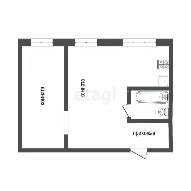 2-к кв. Воронежская область, Воронеж ул. Лидии Рябцевой, 30 (42.0 м) - Фото 1
