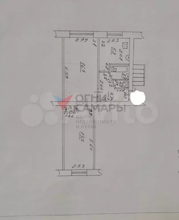 2-к. квартира, 44 м, 1/5 эт. - Фото 0