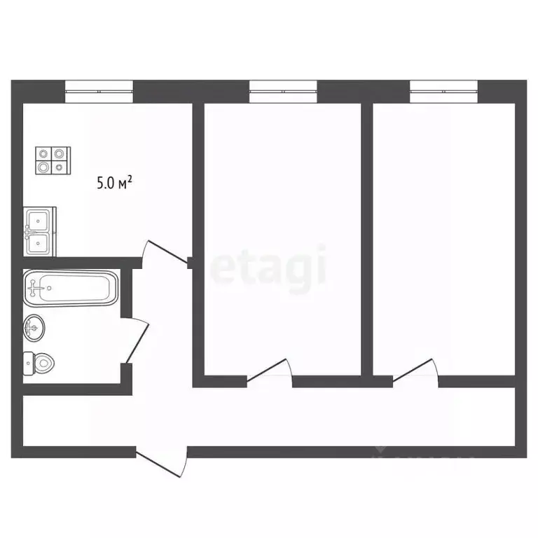 2-к кв. Владимирская область, Муром Совхозная ул., 84 (38.3 м) - Фото 1
