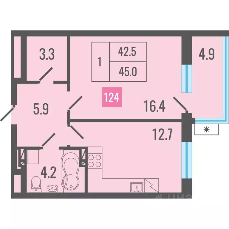 1-к кв. Приморский край, Надеждинский район, с. Вольно-Надеждинское ... - Фото 1