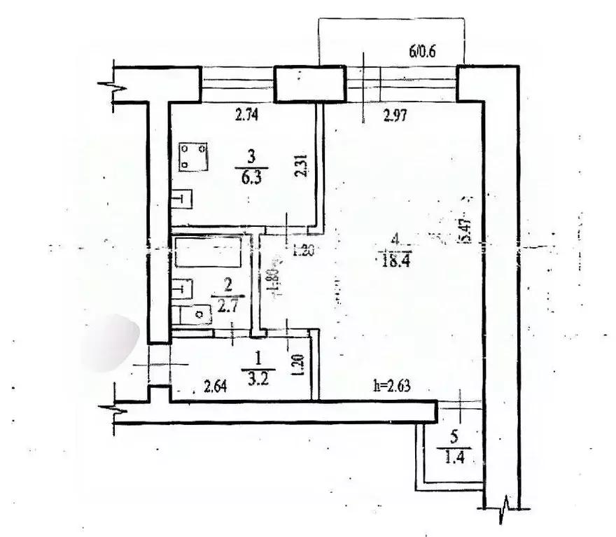 1-к кв. Забайкальский край, Чита ул. Кирова, 2А (32.6 м) - Фото 1