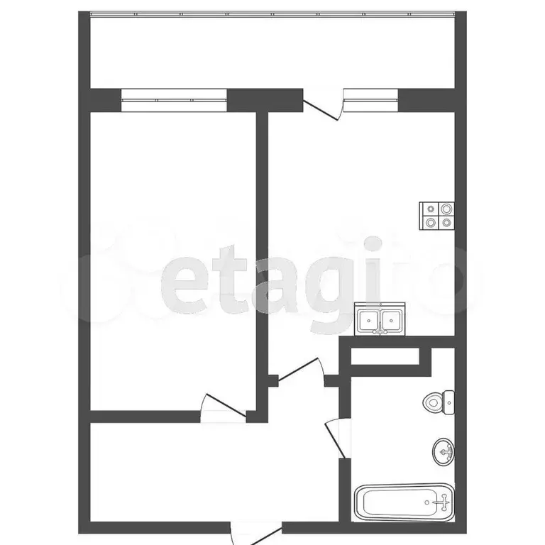 1-к. квартира, 36,6 м, 8/20 эт. - Фото 1