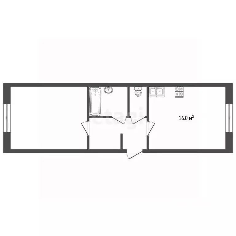 1-к кв. Архангельская область, Котлас Заполярная ул., 4 (39.0 м) - Фото 2