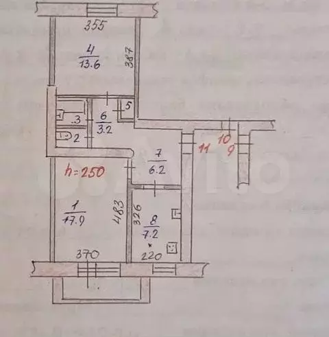 2-к. квартира, 51,6 м, 4/5 эт. - Фото 0