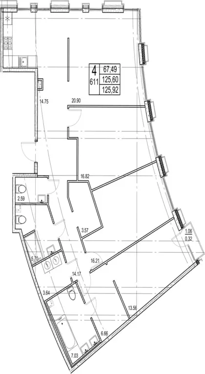 Продаётся 4-к квартира, 125.92 м - Фото 0