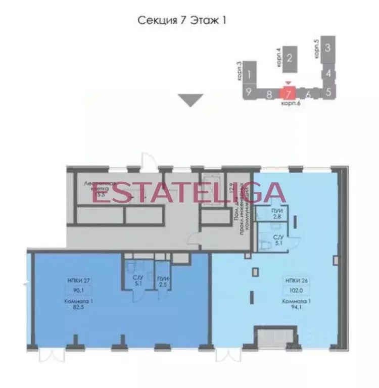 Помещение свободного назначения в Москва Часовая ул., 15 (91 м) - Фото 1