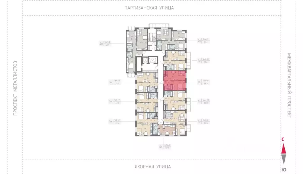 1-к кв. Санкт-Петербург ЛСР Большая Охта жилой комплекс (38.3 м) - Фото 1