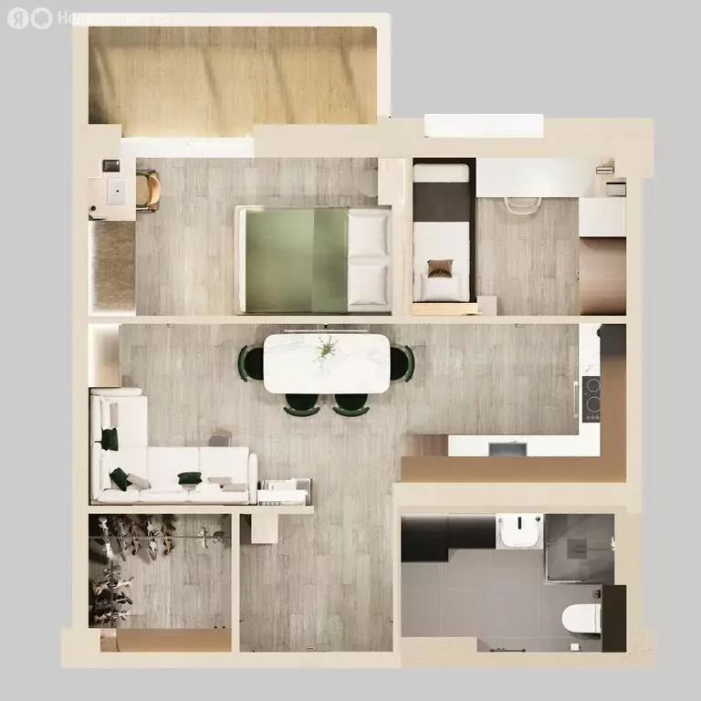 Квартира-студия: Владивосток, улица Полковника Фесюна (43 м) - Фото 2